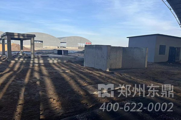 陜西咸陽煤泥烘干機(jī)械項(xiàng)目基礎(chǔ)建設(shè)施工現(xiàn)場