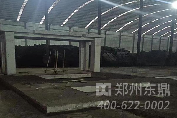 陜西彬州大型煤泥烘干機(jī)基礎(chǔ)建設(shè)現(xiàn)場